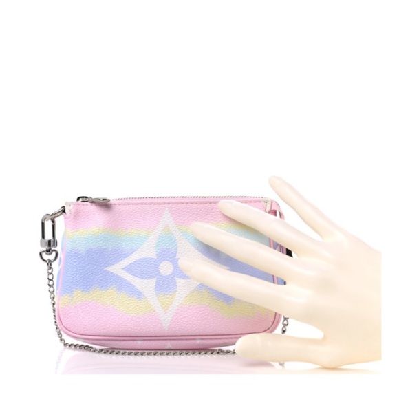 💯 Louis Vuitton Monogram Escale Mini Pochette Pastel (like new) - Picture 13 of 16